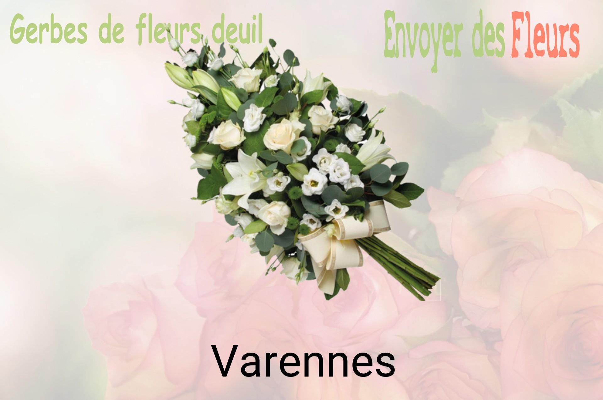 Gerbe de fleurs de deuil livrée à Varennes